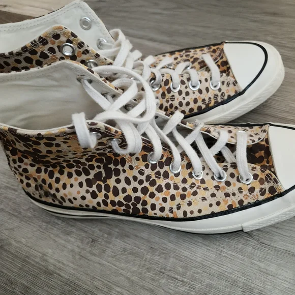 Converse Chuck Taylor All Star Leopard High Top Sneakers Women 10.5 Men 8.5 - Picture 3 of 12